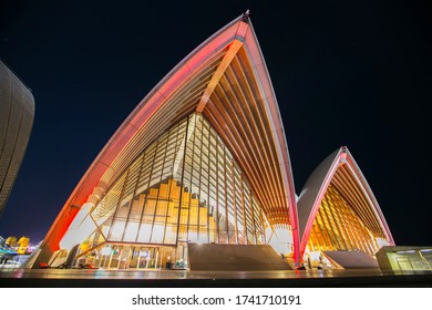 Sydney, Australia : 20 Oct,2013 The Iconic Sydney Opera House Close Up Night View