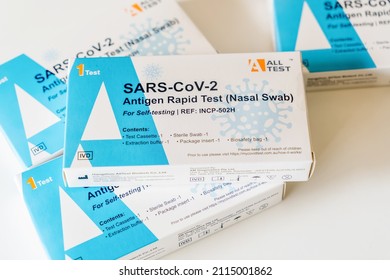 Sydney, Australia 2022-01-27 All Test Covid-19 Rapid Antigen Test Kit. Free Rat Tests For Student Back To School In NSW Australia.