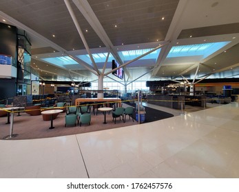 Sydney, Australia, 28May2020 Empty International Terminal At Sydney Airport Due Border Closure