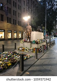 SYDNEY, AUSTRALIA - 30 MARCH 2018 - Sydney Cenotaph In Martin Place (portrait).