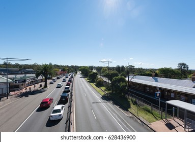 Sydney, Australia - April 15, 2017: Traffic On The Way To Blue Mountain From Sydney CBD During Easter Public Holiday. View From Blaxland Train Station.