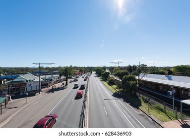 Sydney, Australia - April 15, 2017: Traffic On The Way To Blue Mountain From Sydney CBD During Easter Public Holiday. View From Blaxland Train Station.