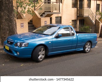 Sydney,  Australia- April 20, 2010: A Holden Ute car, a coupe utility built by Holden, the Australian subsidiary of General Motors. Parked on streets of Sydney.