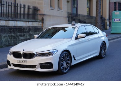 Sydney, Australia - April 25, 2019: Unmarked BMW Police Car Parked On A City Street. The Police Started Buying BMW Cars After Production Of The Locally Produced Vehicles Ended. 