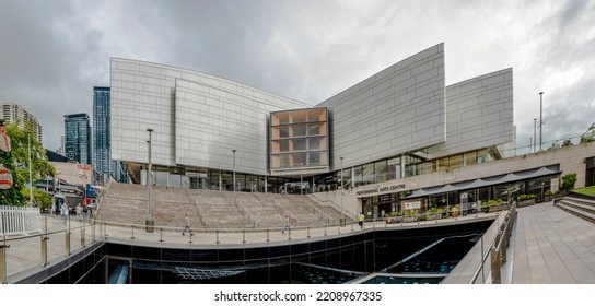 Sydney, Australia - Dec 29, 2020: Panorama View Of The Performing Arts Centre At The Concourse In Chatswood Central Business District (CBD). Contemporary Architectural Design.