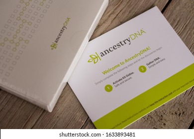 Sydney, Australia - January 2020: Ancestry DNA Kit