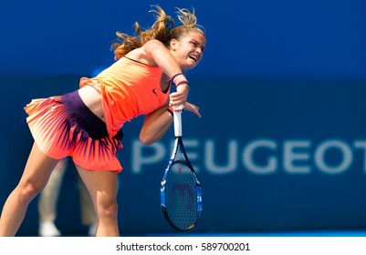 SYDNEY, AUSTRALIA - JANUARY 6 : Maria Sakkari At The 2017 Apia International Sydney WTA Premier Tennis Tournament