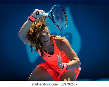 SYDNEY, AUSTRALIA - JANUARY 9 : Maria Sakkari In Action At The 2017 Apia International Sydney WTA Premier Tennis Tournament