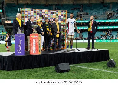 SYDNEY, AUSTRALIA - JULY 16: Courtney Lawes Thanks The Crowds After Game Three Of The International Test Match Series Between The Australian Wallabies And England At The SCG