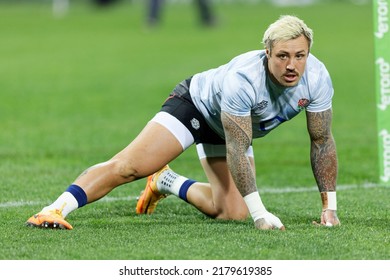 SYDNEY, AUSTRALIA - JULY 16: Jack Nowell Of England Stretches Before Game Three Of The International Test Match Series Between The Australian Wallabies And England At The SCG