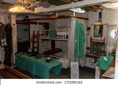 Sydney, Australia - July 27, 2011: A Medical Cabin On HMAS Vampire, An Australian-built Daring Class Destroyer