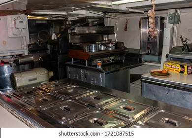 Sydney, Australia - July 27, 2011: A Caboose (ship's Galley) On HMAS Vampire, An Australian-built Daring Class Destroyer