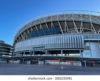 Sydney, Australia - July 4, 2021: Exterior View Of Stadium Australia At Sydney Olympic Park.