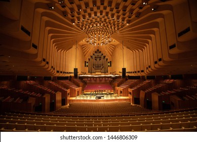 SYDNEY, AUSTRALIA - JUNE 28th, 2019; The Sydney Opera Inside The Concert Hall. The Concert Hall Has A Capacity Of Over 2000 People. 