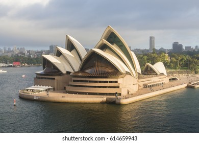 Sydney, Australia - Mar 19, 2017: Aerial View Of Sydney Opera House In The Morning