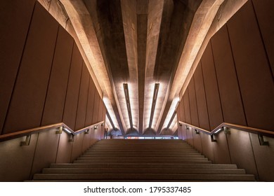 SYDNEY, AUSTRALIA - MARCH 26, 2019: Inside The Sydney Opera House (UNESCO World Heritage)
