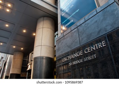 SYDNEY, AUSTRALIA - MAY 5, 2018: Corporate Headquarters Of ASX Australian Stock Exchange At 20 Bridge Street In Sydney NSW Australia.