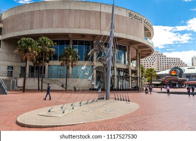 Sydney, Australia - November, 2012 - Memorial And Olympic Rings Of Sydney 2000 Olympic Games