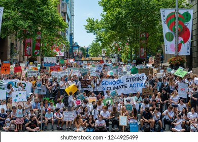 
Sydney, Australia - November 30, 2018 - Thousands of Australian students gather for climate change protests, defying calls by Prime Minister Scott Morrison to stay in school. In a huge rally.