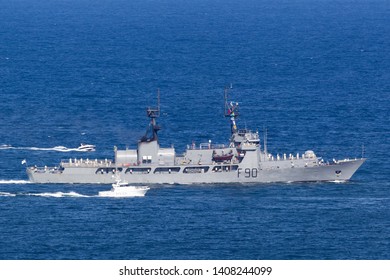 Sydney, Australia - October 4, 2013: Nigerian Navy NNS Thunder (F90) Cutter (Former United States Coast Guard USCGC Chase, Hamilton-class Cutter).