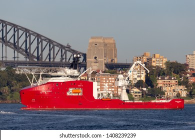 Sydney, Australia - October 5, 2013: Australian Border Force Multi Purpose Off Shore Vessel Ocean Shield In Sydney Harbor.