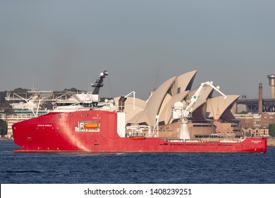 Sydney, Australia - October 5, 2013: Australian Border Force Multi Purpose Off Shore Vessel Ocean Shield In Sydney Harbor.