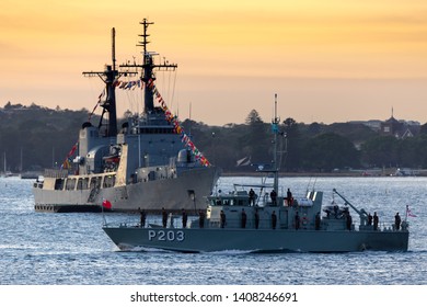 Sydney, Australia - October 5, 2013: Patrol Boat VOEA Savea (P203) Of The Tongan Defence Services In Sydney Harbor.