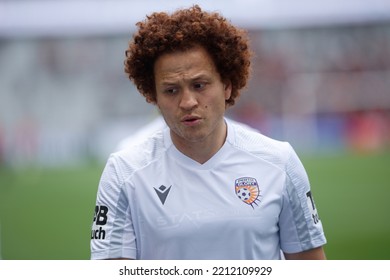 SYDNEY, AUSTRALIA - OCTOBER 9: Mustafa Amini Of Perth Glory Looks On Before The Match Between Western Sydney Wanderers FC And Perth Glory At CommBank Stadium On October 9, 2022 In Sydney, Australia