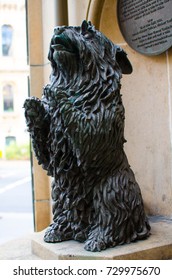 SYDNEY, AUSTRALIA. – On August 3, 2017 - Dog Sculpture At In Front Of Queen Victoria Building, Which Is Statue Of A Queen Victoria's Favorite Pet Named 