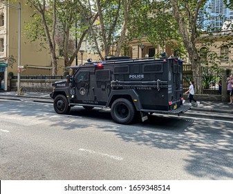 SYDNEY, AUSTRALIA. – On January 14, 2020. - New South Wales Australian Police Rescue Vehicle On The Street.