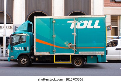 SYDNEY, AUSTRALIA. – On September 08, 2020. - Toll Courier Delivery Truck, Is An Australian Transportation And Logistics Company With Operations In Road, Rail, Sea, Air And Warehousing.