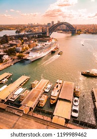 SYDNEY, AUSTRALIA - September 28 2018 - View Of Sydney Harbour From The AMP Building Roof