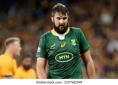 SYDNEY, AUSTRALIA - SEPTEMBER 3: Lood De Jager Of South Africa Looks On During The Rugby Championship Match Between The Australia Wallabies And South Africa Springboks At Allianz Stadium