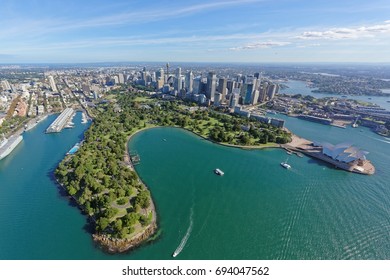 Sydney CBD and Royal Botanic Gardens looking south-west - Shutterstock ID 694047562