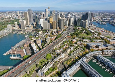 Sydney CBD Viewed From Above Dawes Point