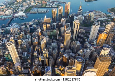 Sydney City Scape Central Business District From Air