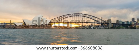 Sydney cityscape with panorama view, New south wales, Australia.