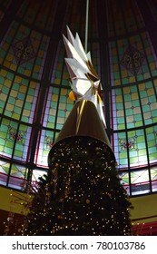 Sydney, December 2017 -  Christmas Tree At Queen Victoria Building, In Sydney, Australia