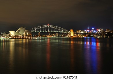 Sydney Harbor At Night