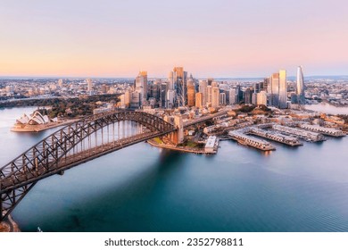 Sydney harbour bridge as  aerial.