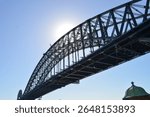 Sydney harbour bridge in bright sunshine, Austrlia