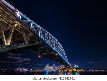 Sydney Harbour Bridge At Night