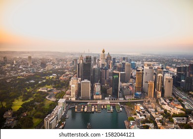 Sydney Harbour City Scape Central Business District From Air