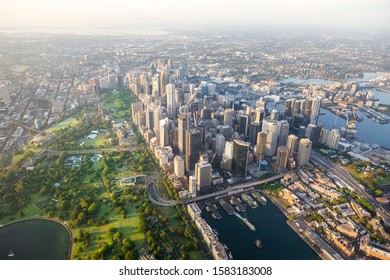 Sydney Harbour city scape central business district from air - Shutterstock ID 1583183008