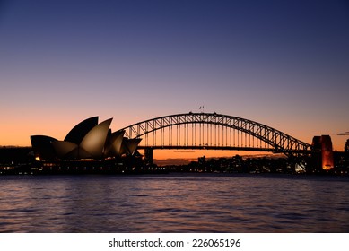 Sydney Harbour at dusk