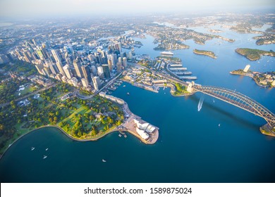 Sydney Harbour From High Above Aerial View