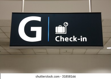 Sydney International Airport Check-in Illuminated Sign