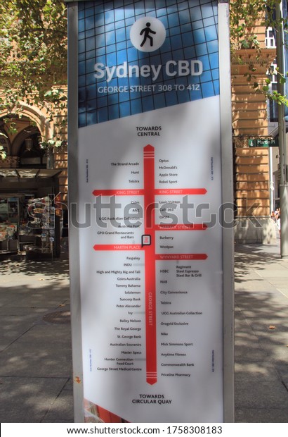 George Street Sydney Map Sydney Light Rail Map George Street Stock Photo 1758308183 | Shutterstock