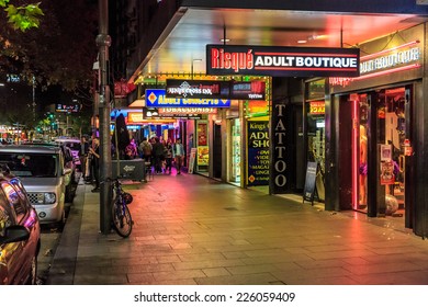 SYDNEY - MAY 16: Night Life At King Crooss On May 16, 14 In Sydney. King Cross Is Known As Sydney's Red-light District, And Is Reputed To Be Home To Organised Crime Groups.