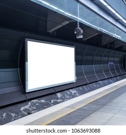 
Sydney Metro, Blank Billboard On The Platform